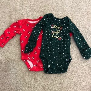 Carter’s girl Newborn Long Sleeve Onesie Pair